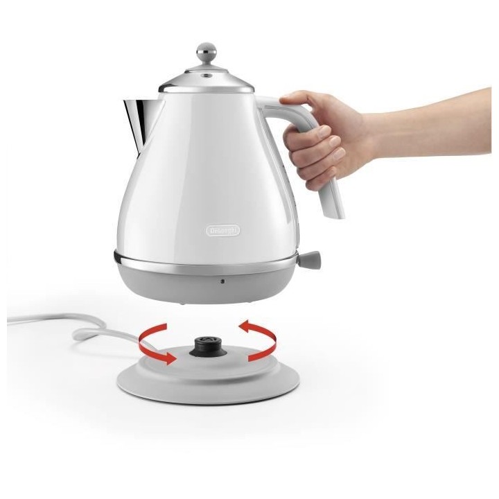 Bouilloire DELONGHI ICONA CAPITALS - 1,7L - Acier inoxydable - Base am