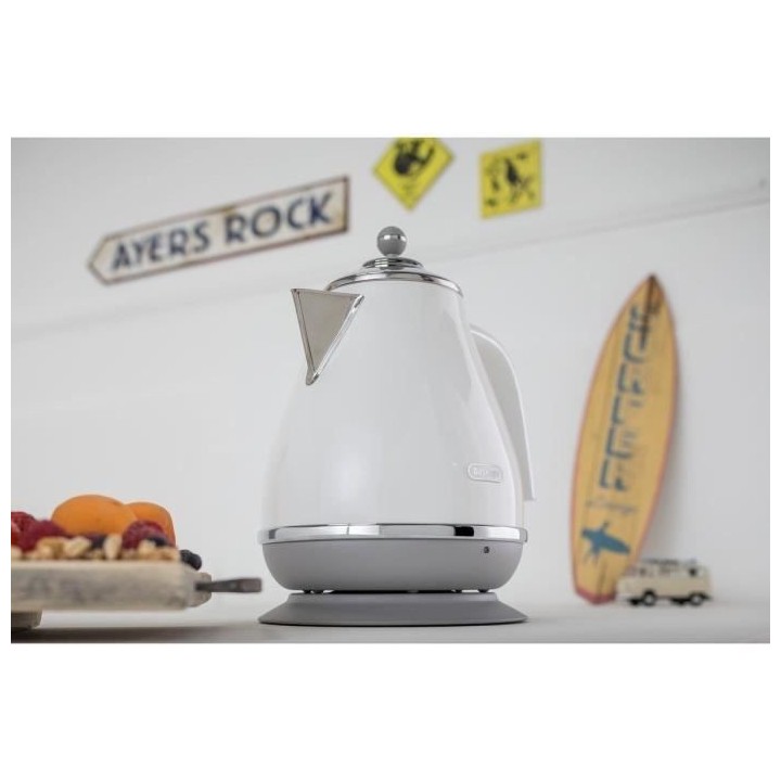 Bouilloire DELONGHI ICONA CAPITALS - 1,7L - Acier inoxydable - Base am