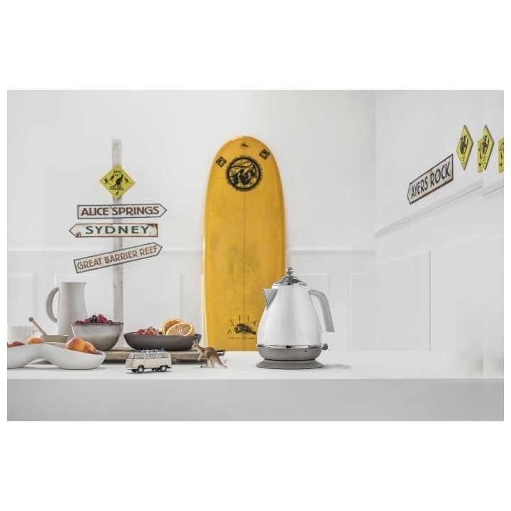 Bouilloire DELONGHI ICONA CAPITALS - 1,7L - Acier inoxydable - Base am