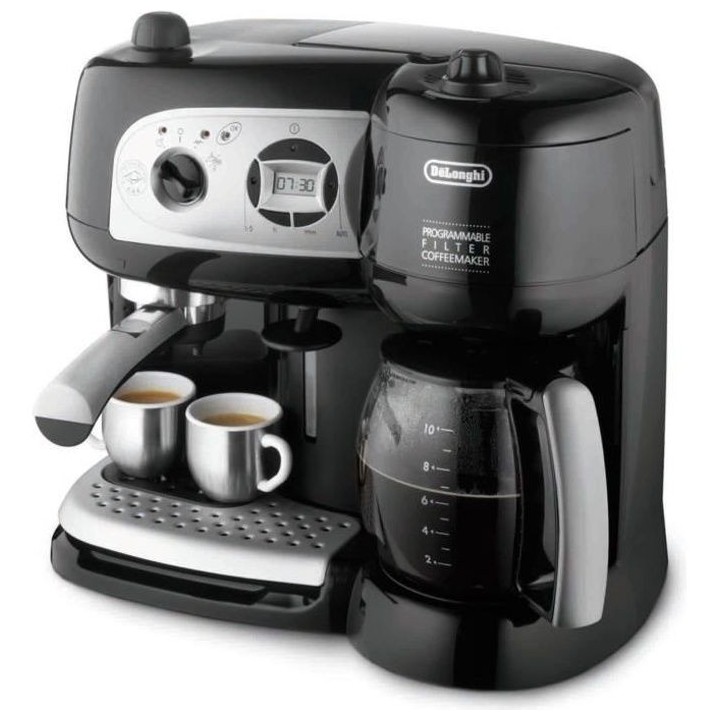 DELONGHI BCO 264.1 - Combiné expresso cafetiere - Noir - Café moulu