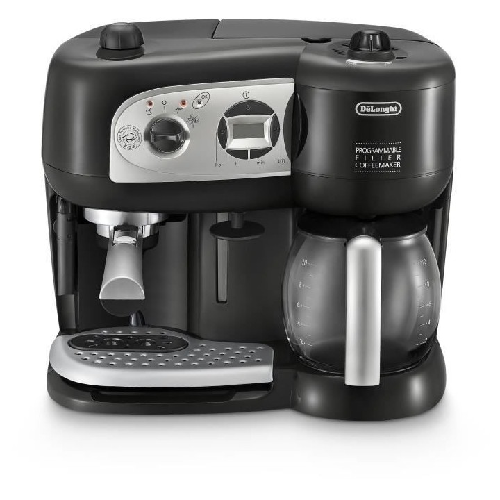 DELONGHI BCO 264.1 - Combiné expresso cafetiere - Noir - Café moulu