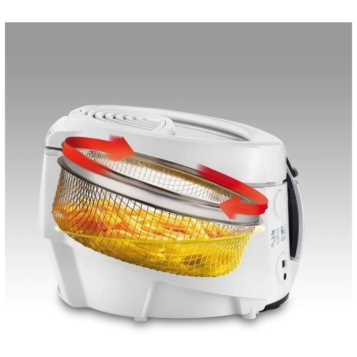 DELONGHI F38436 Friteuse électrique classique RotoFry - Blanc