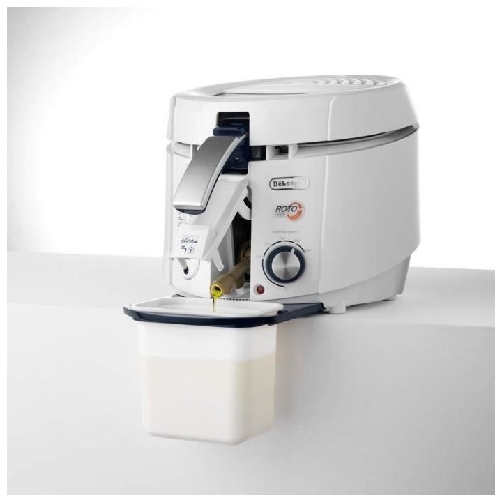 DELONGHI F38436 Friteuse électrique classique RotoFry - Blanc