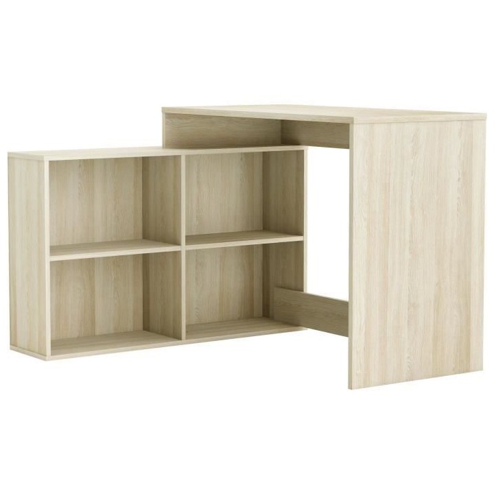 DEMEYERE Bureau d'angle contemporain décor chene Shannon - L 112 cm -