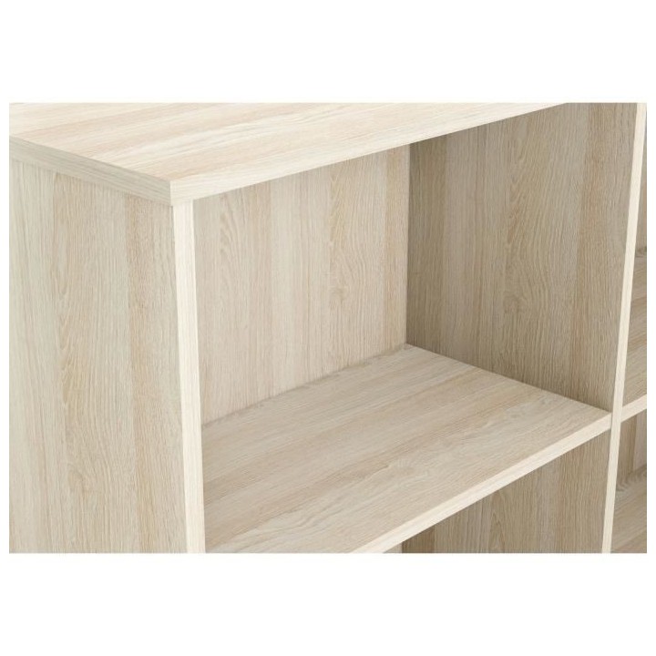 DEMEYERE Bureau d'angle contemporain décor chene Shannon - L 112 cm -