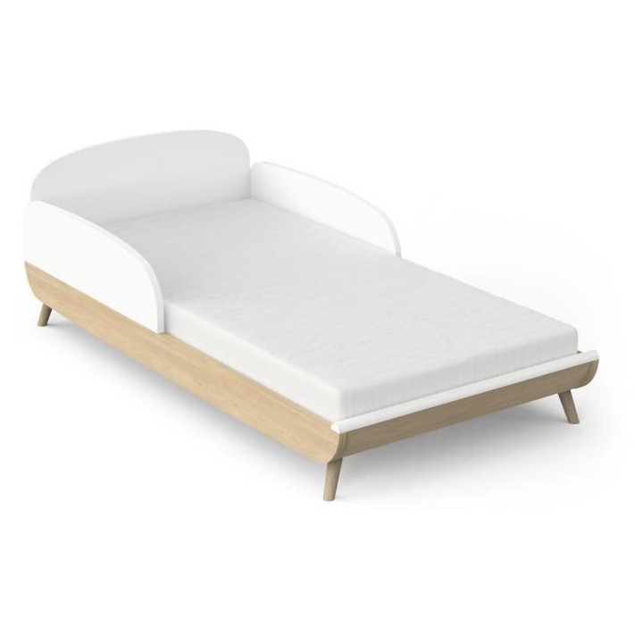 Ens. lit bébé 70 x 140 Kit évolutif, commode 2 tiroirs, 3 niches et