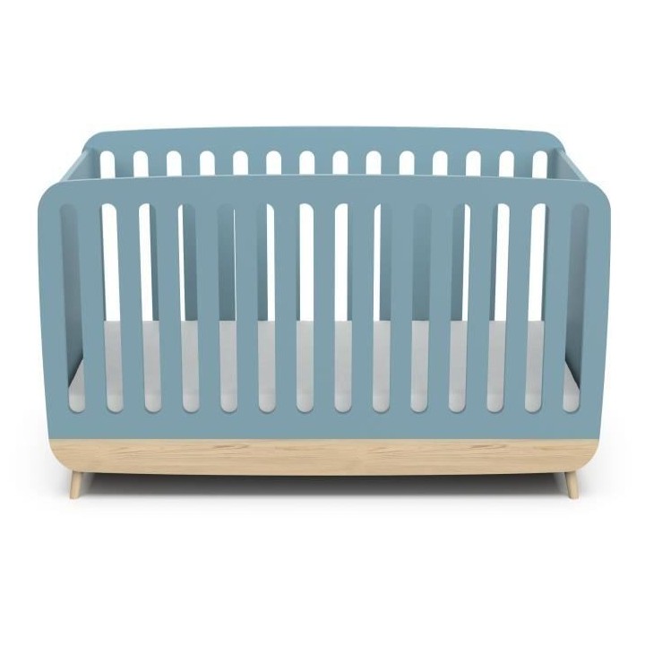 Ens. lit bébé 70 x 140 Kit évolutif, commode 2 tiroirs 3, niches et