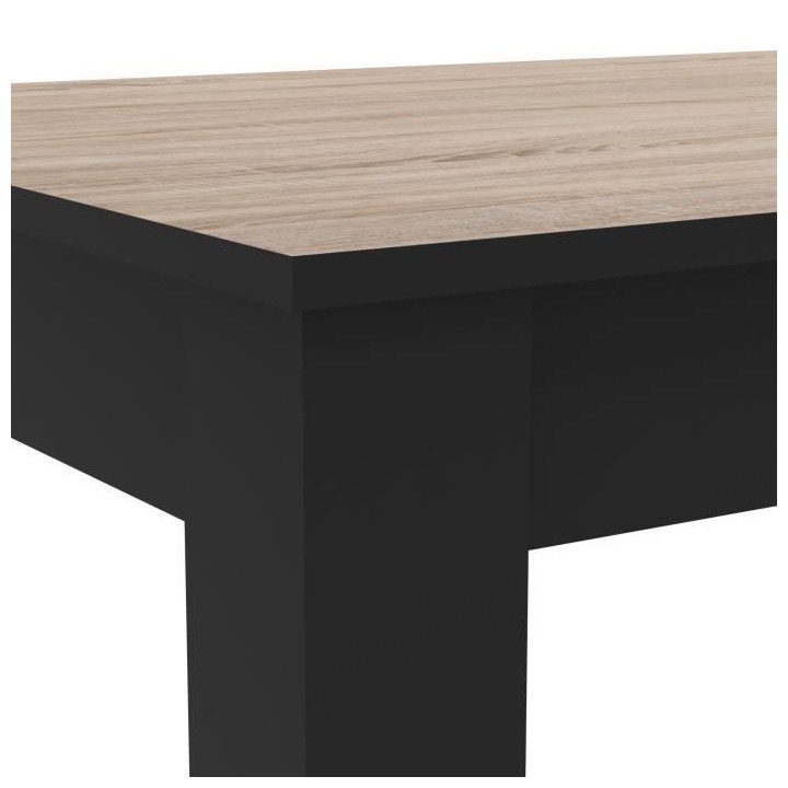 DEMEYERE Table a manger - Décor chene brossé - WAYNE - L 138,4 x P 9