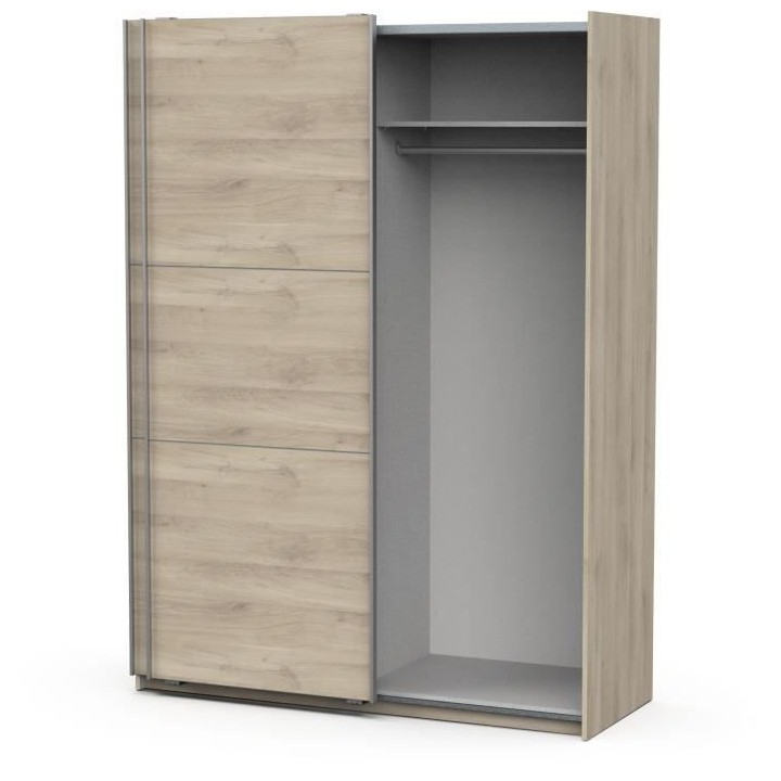 Armoire GHOST - Décor chene kronberg - 2 Portes coulissantes - L.148
