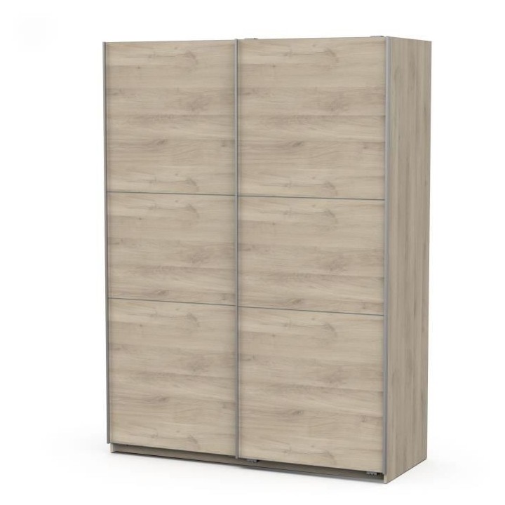 Armoire GHOST - Décor chene kronberg - 2 Portes coulissantes - L.148