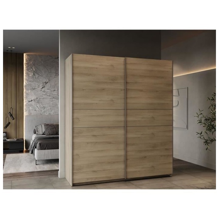 Armoire GHOST - Décor chene kronberg - 2 Portes coulissantes - L,178,