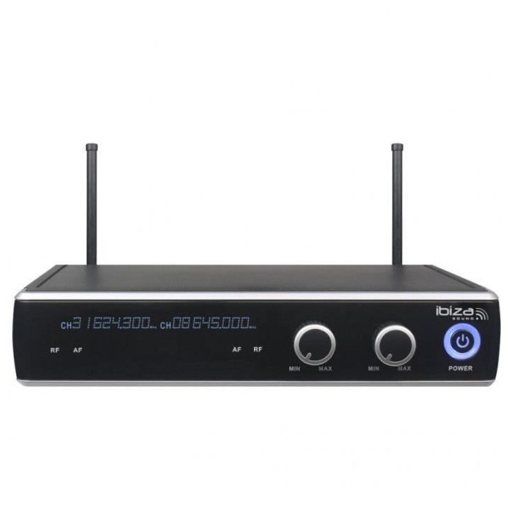 IBIZA SOUND Double récepteur UHF avec 2 micros main