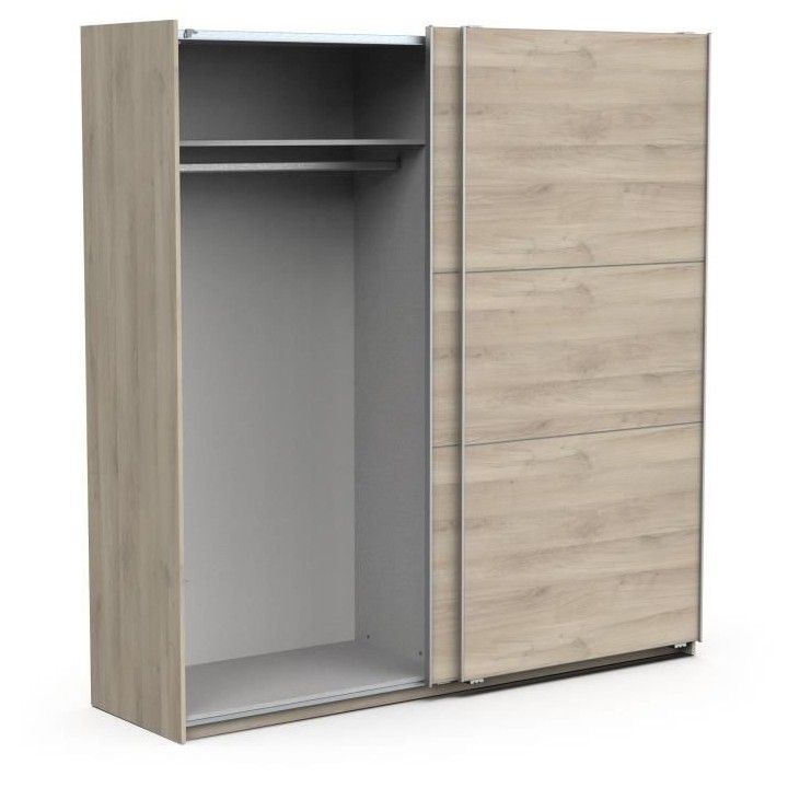 Armoire GHOST - Décor chene kronberg - 2 Portes coulissantes - L.194,