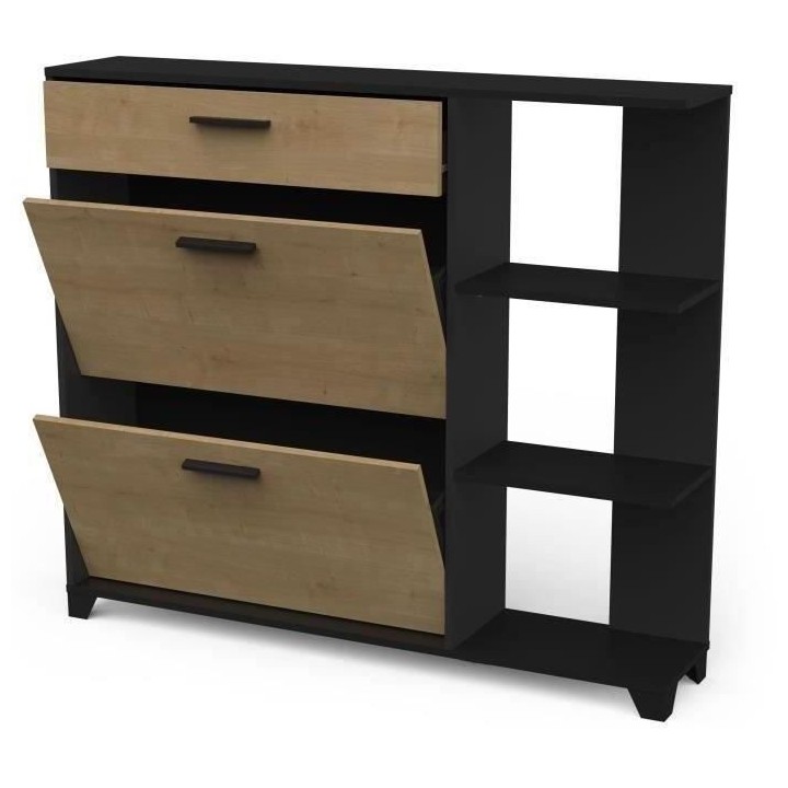 DEMEYERE Meuble a chaussures COBBLER - 12 Paires - Décor Chene - 2 Ab