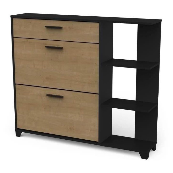 DEMEYERE Meuble a chaussures COBBLER - 12 Paires - Décor Chene - 2 Ab