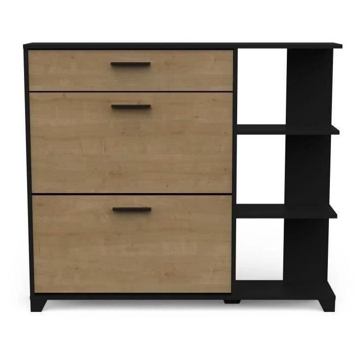 DEMEYERE Meuble a chaussures COBBLER - 12 Paires - Décor Chene - 2 Ab