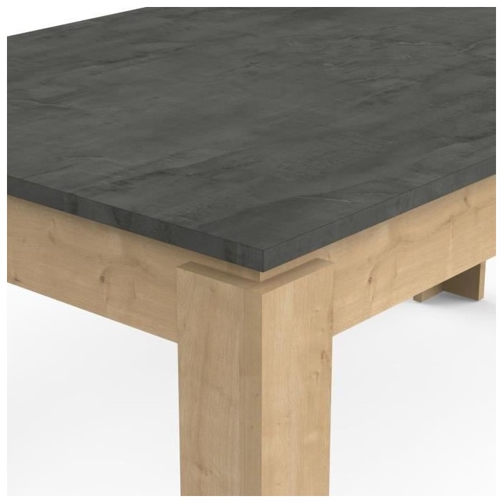 Table a manger seule AUSTIN - 6 personnes - Décor chene Hamilton et S