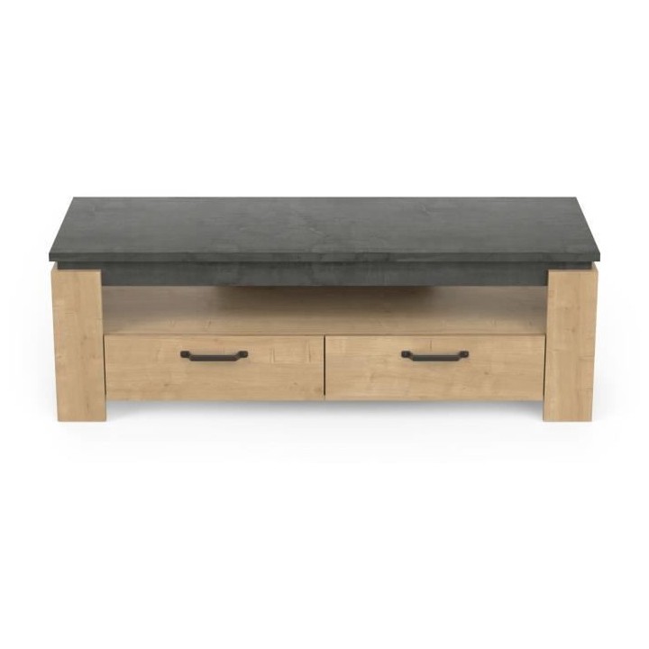 Meuble TV AUSTIN - Taille écran max 55' (140 cm) - Décor chene Hamil