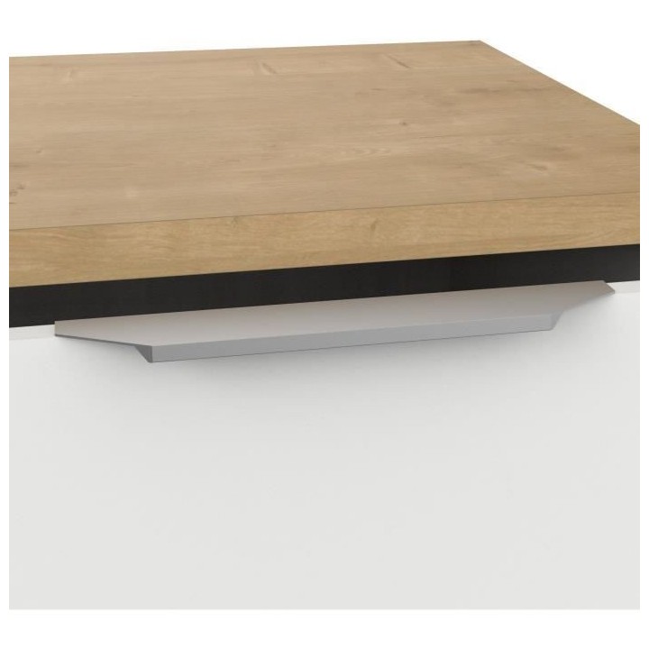 Enfilade ACCESS - 3 portes + 2 tiroirs - Décor chene Hamilton et Blan