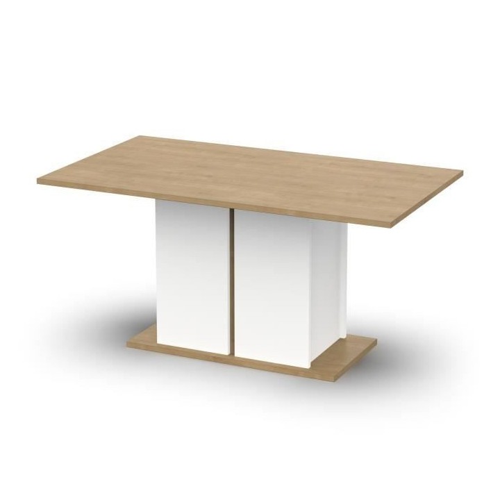 Table a manger seule ACCESS - 6 personnes - Décor chene Hamilton et b