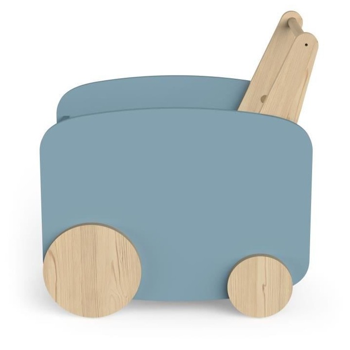 Chariot de rangement a roulettes - FIRMIANA - Style scandinave - Bleu