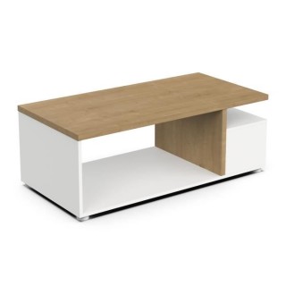 Table basse rectangulaire ACCESS - 3 Niches - Décor chene Hamilton et