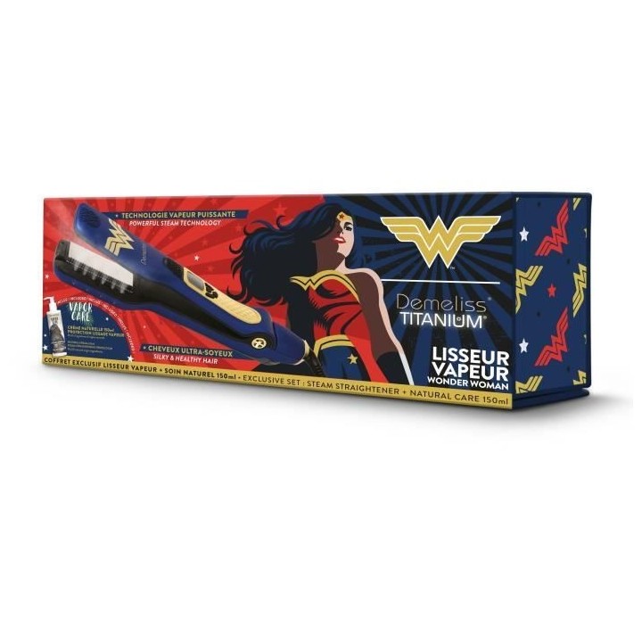 Lisseur vapeur DEMELISS - design exclusif wonder woman - 150°c a 230