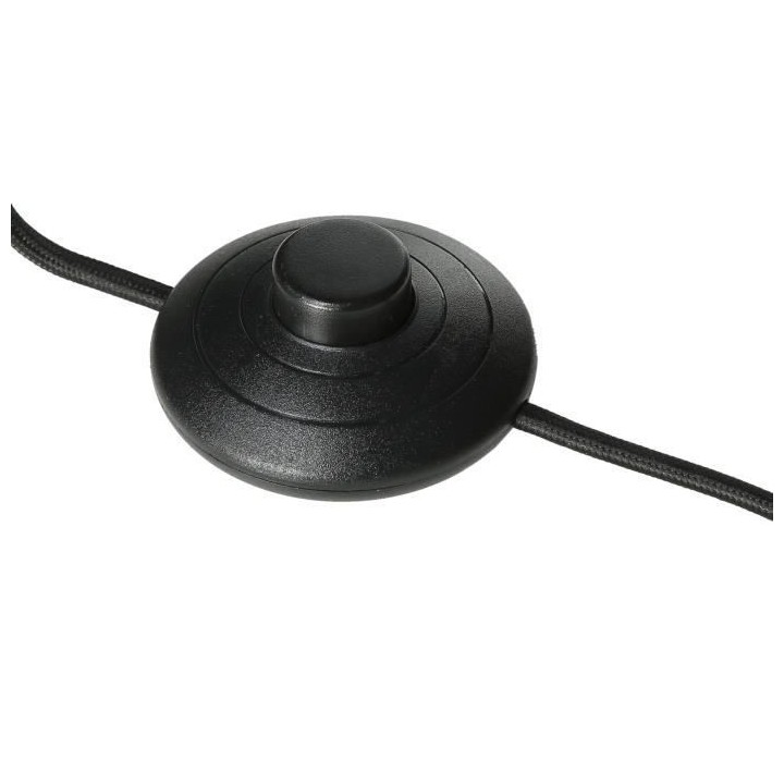 INTERNATIONAL DESIGN Lampadaire dome en métal - Noir - 29x160 cm