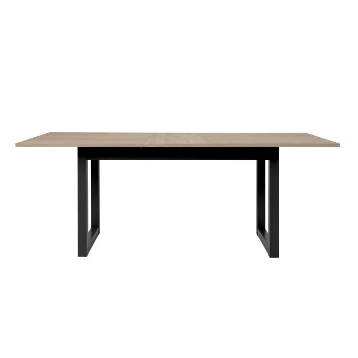 Table a manger extensible - Décor chene sonoma et anthracite - 160-20