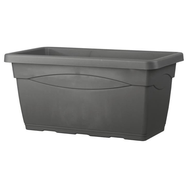 DEROMA Bac a fleurs rectangulaire Day R Anthracite - 100 cm