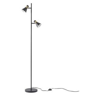 INTERNATIONAL DESIGN Lampadaire lampion a 2 tetes en métal - 23x23x16