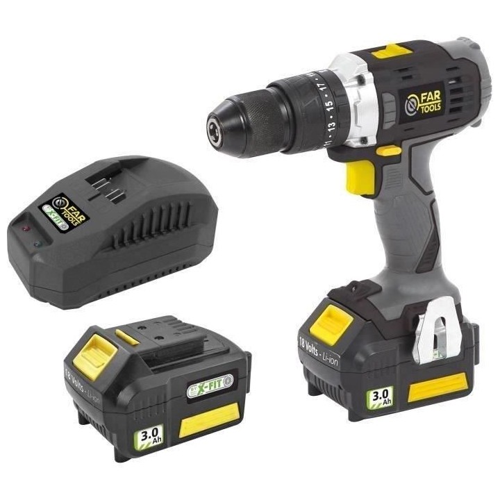 FARTOOLS X-FIT XF-IMPACT Perceuse a percussion / visseuse 18V 40Nm 2x