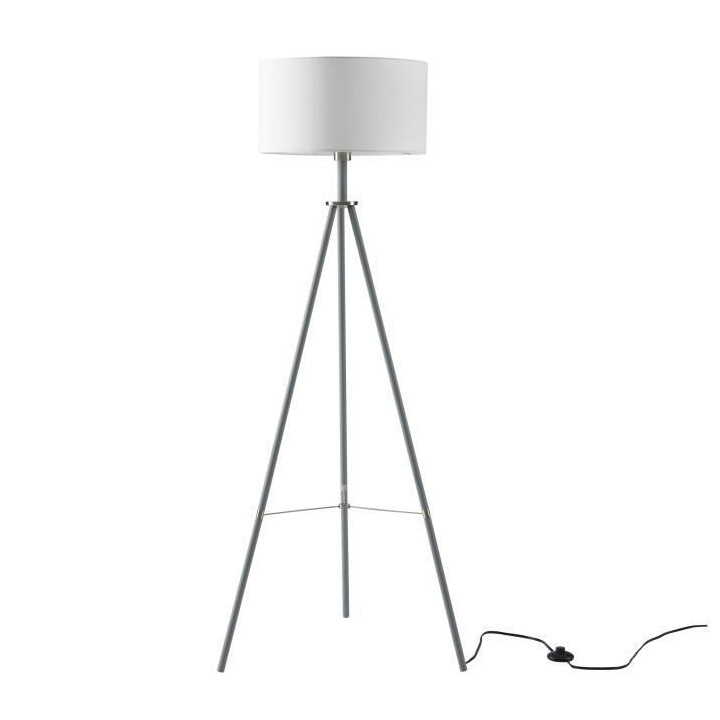 INTERNATIONAL DESIGN Lampadaire miller - Abat jour tissu pietement mé