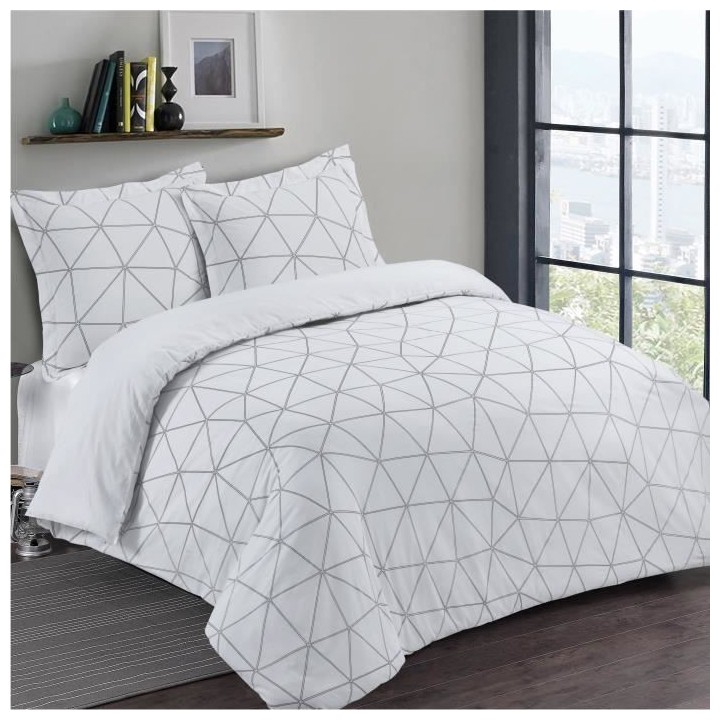 VISION Parure de couette Hugo - 100% coton - 1 housse de couette 200 x