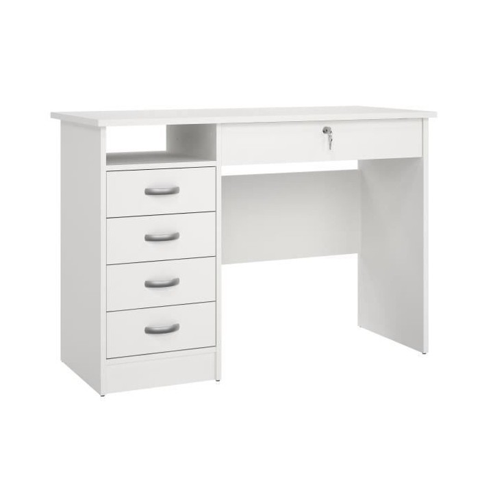 Bureau Student - Panneaux de particules - Blanc - L 109,3 x P 48,5 x H