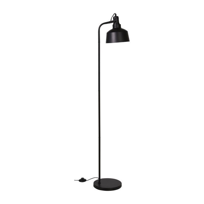 Lampadaire - Lucas - Métal - Asymétrique - 20 x 20 x 153 cm - Industriel - Noir