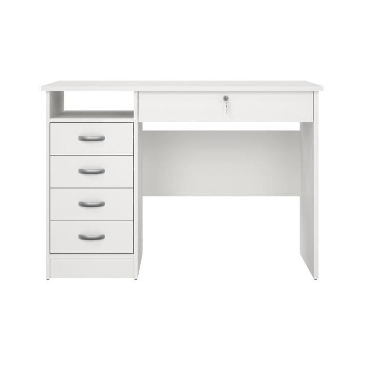 Bureau Student - Panneaux de particules - Blanc - L 109,3 x P 48,5 x H