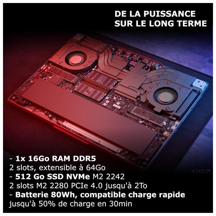 PC Portable Gamer LENOVO Legion S5 16ARP9 | 16'' WQXGA 165hz - RTX 407