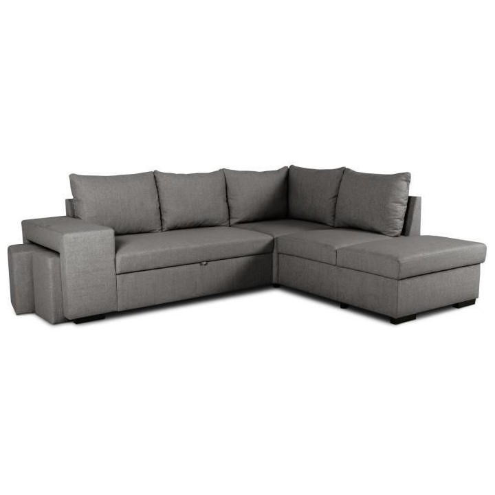 Canapé d'angle convertible réversible 4 places MITCHELL - Tissu Anth