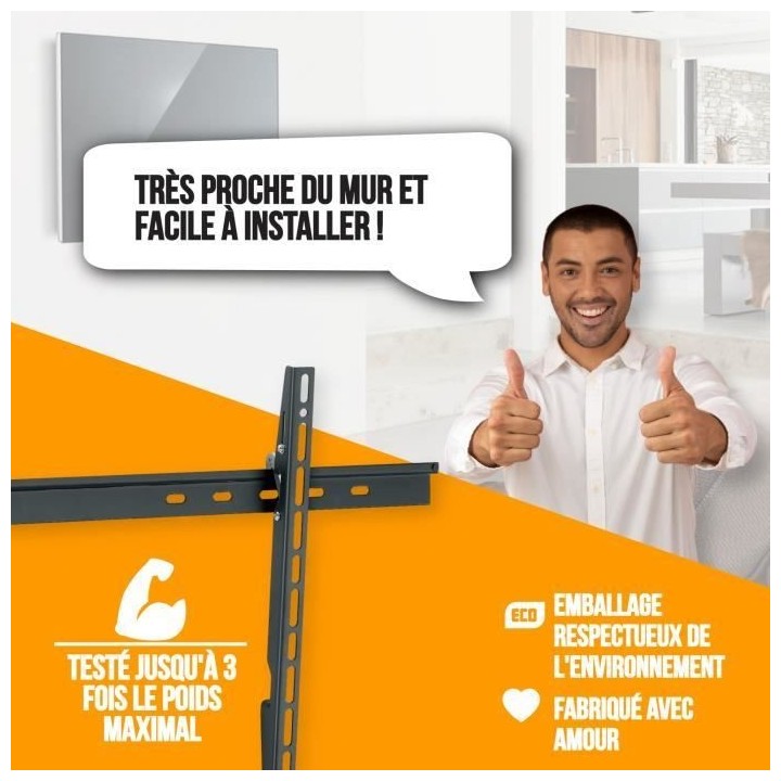 NANOOK Support Mural inclinable pour téléviseurs de 40-65 Pouces- So