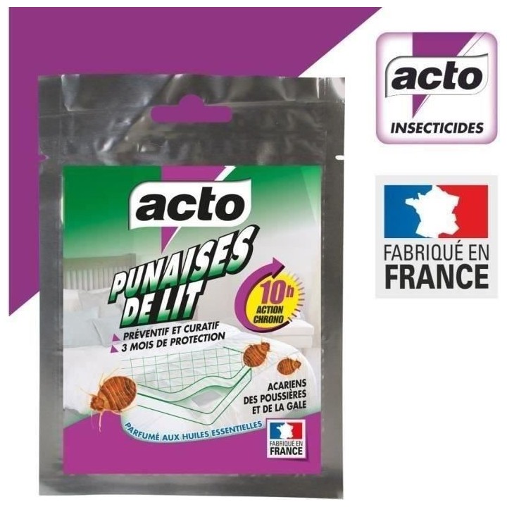 Insecticide punaises de lit et acariens - plaquette