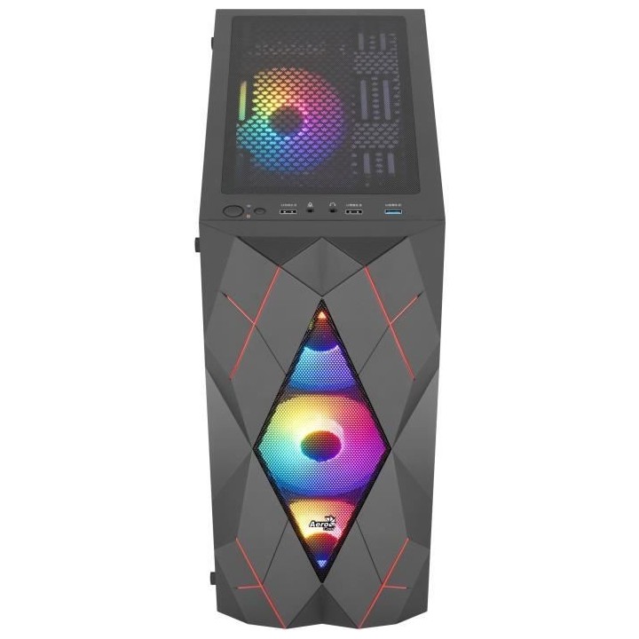 Boîtier PC - AEROCOOL - Volcan G v1 (Noir) - Moyen tour - Format ATX