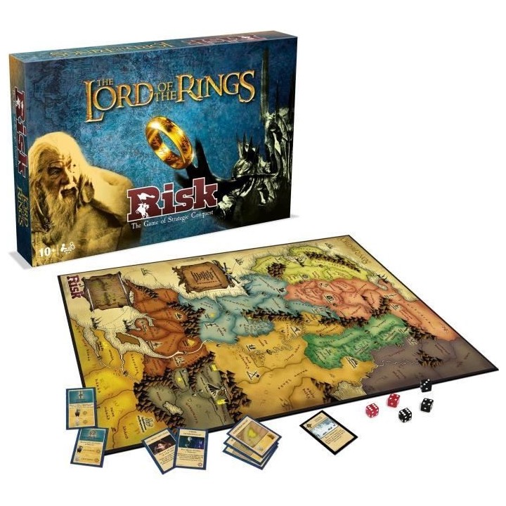 Jeu de société - WINNING MOVES - Risk Le Seigneur des Anneaux - Conq