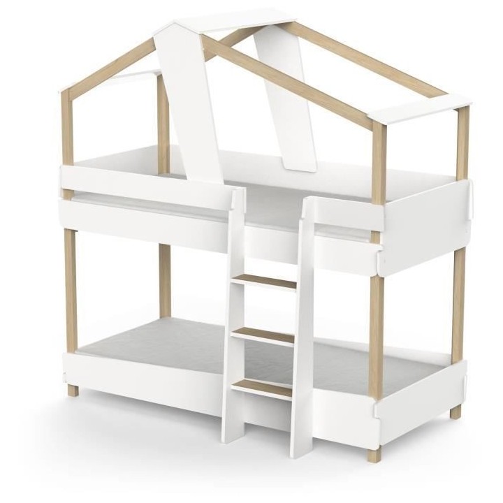 DEMEYERE Lits superposés TIMBER - 90 x 200 cm - Sommier a lattes - D