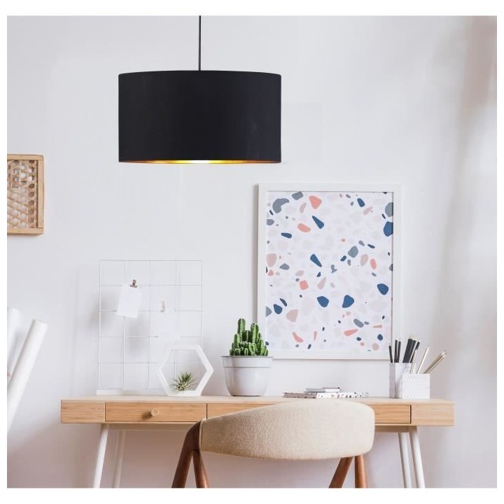 Suspension Shira - 40 x 20cm - Noir et doré - ID