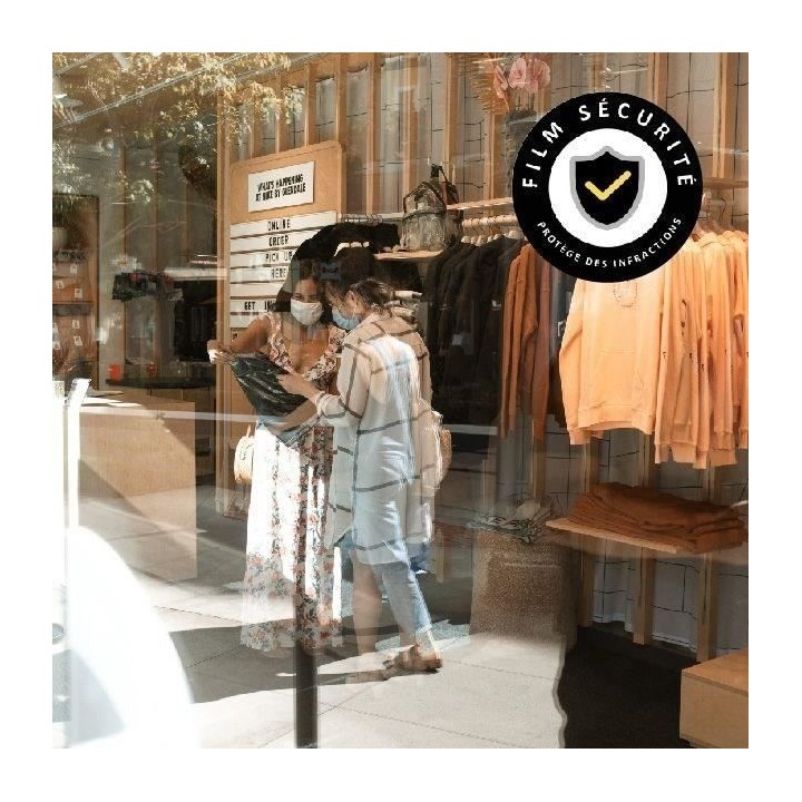 Film Adhésif pour Vitrage - EASY PROTEC - 100 x 90 cm - Sécurité