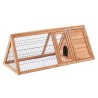 Clapier en sapin Cosie - 118x50x45cm - Bois - Pour lapin