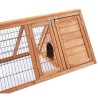 Clapier en sapin Cosie - 118x50x45cm - Bois - Pour lapin