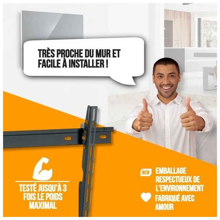 NANOOK Support Mural inclinable pour téléviseurs de 32-55 Pouces- So