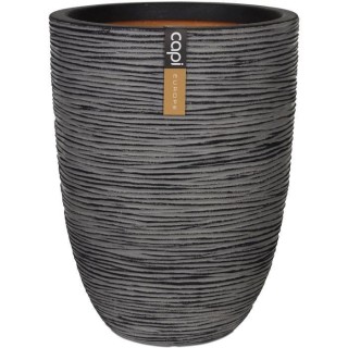 Capi Pot a fleurs Nature Rib élégant bas 46 x 58 cm Anthracite KOFZ7